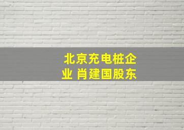 北京充电桩企业 肖建国股东